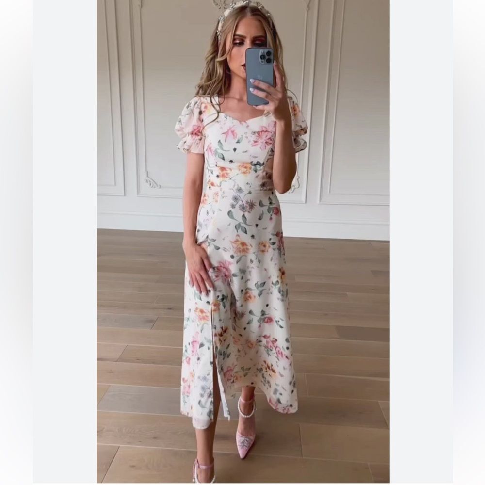 JessaKae Fleur Midi Floral Dress 3X NWOT